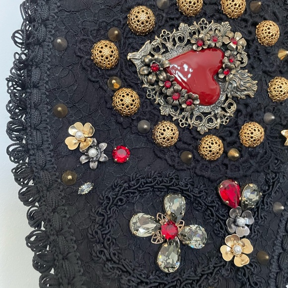 DOLCE & GABBANA
BLACK GOLD CRYSTAL TORERO LEATHER WIDE BELT NWT - Picture 9 of 16